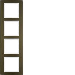 Berker 10143021 frame aluminum, brown/polar white Berker B.3
