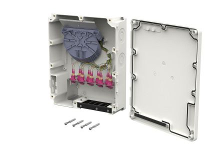 METZ CONNECT 15036C77509-B OpDAT MV 9xLC-D OM4 splice IP65 surface-mounted housing