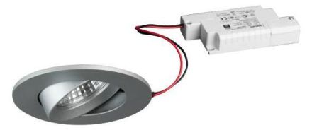 Brumberg 39453683 230V AC 6W 3000K silver LED recessed ceiling spotlight
