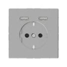 MERTEN MEG2366-6036 with USB charger stainless steel system design socket SCHUKO