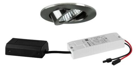 Brumberg 41463153 230V AC 6W 3000K nickel with LED recessed ceiling spotlight