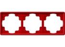 Gira 021343 3-way cover frame S-Color Red