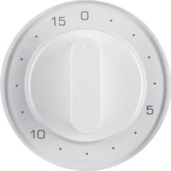 Berker 16322089 Centre piece with control knob for mechanical timer polar white, glossy