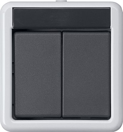 GIRA 516230 KNX push-button bus coupler surface-mounted WG | 2-way, two-point operation