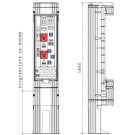 GSAB 36P1700KLSL00Sy32S H:1811 D:360mm NH00 CEE32+Schuko bollard