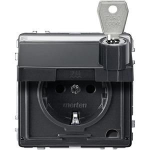 MERTEN MEG2316-7214 SCHUKO socket anthracite AQUADESIGN