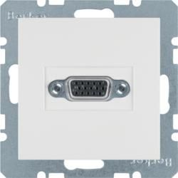 Berker 3315418989 VGA socket with screw lift terminals polar white, glossy Berker S.1/B.3/B.7