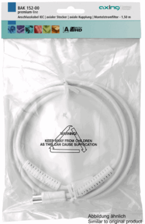 Axing BAK252-00 cable 2.5m IEC, axial plug