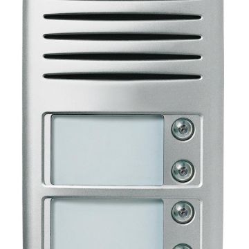 Bticino 342941 surface-mounted door station 2-wire 4 call buttons aluminum, (grey)