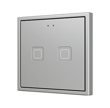 ZENNIO ZVIT70X2S KNX pushbutton sensor Tecla 70 | 2-fold | silver