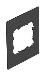OBO Bettermann T12L/P1S/9011 black 1xEK 71x88mm cover plate, 7408172