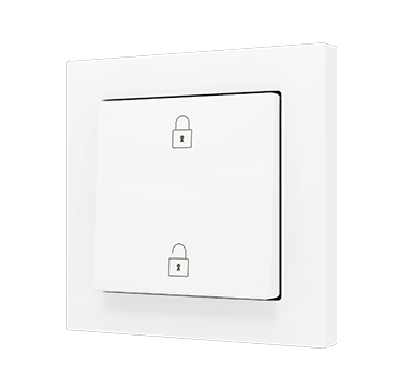 ZENNIO ZS551PB2MWC Single button Soft ZS55 | for 2 binary inputs, custom design | matt white