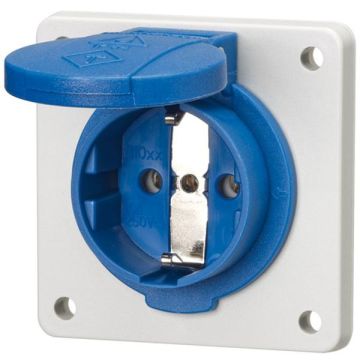Mennekes 11011F blue panel socket SCHUKO