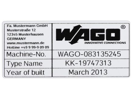 Wago 210-802 Label si Series 210 Self-adhesive