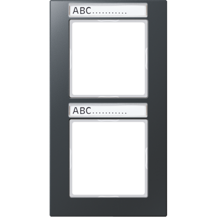 Jung AC582BFNAANM frame 2-way, with label field, vertical mounting, thermoplastic painted, A CREATION, matt anthracite