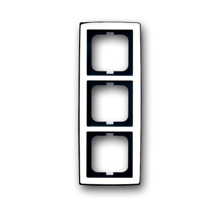 Busch-Jaeger 1723-80G cover frame, 3-way frame chrome gloss
