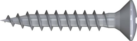 Reisser 009201V138-0300254-1 RETINOX 2 chipboard screw, raised countersunk head, PZ, full thread, 3.0 x 25, stainless steel A2, threaded, pass., 1x sliding, packed in 200 pieces