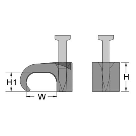 HAUPA 262247 nail clamp with nail Ø7-14mm rws 25mm