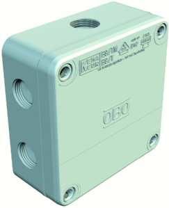 OBO Bettermann B9/T MNL 110x110x50 light grey cable junction box, 2001861