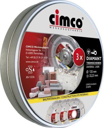 Cimco 206814 115mm 3x diamond cutting disc