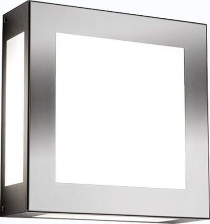 CMD 42 2x 60W E27 IP44 stainless steel opal glass wall light LB21