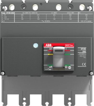 ABB Stotz-Kontakt XT4S 250 BREAKING PART 4p FF, XT4S 250 4P FF Compact circuit breaker Tmax XT4 with front terminals, 1SDA068179R0001