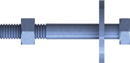 Reisser 00H601S023-1000907-1 Through screw H601+934+9021, M 10 X 90, steel, galvanized, blue, Top Coat, pack of 25