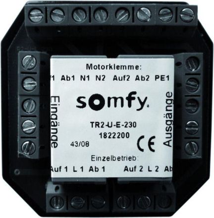 Somfy 1822200 Isolating relay blind UP TR2-UE-230 2mot