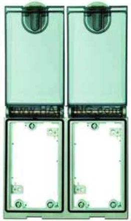 Harting 39500000200 2-way nickel-plated plastic frame