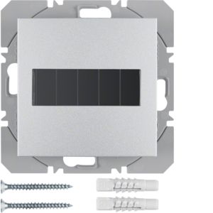 BERKER 85655183 KNX RF wall transmitter flat S.1/B.3/B.7 | 1-fold, solar | matt aluminum