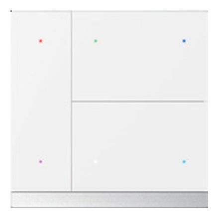 GVS 88188414 KNX pushbutton sensor WALTZ | 3-fold, aluminum | white