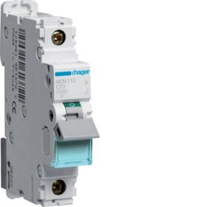 Hager NCN113 circuit breaker 1-pole C13A 10kA 1M