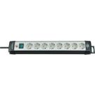 Brennenstuhl 1951580101 Premium-Line 8-way black/light grey power strip