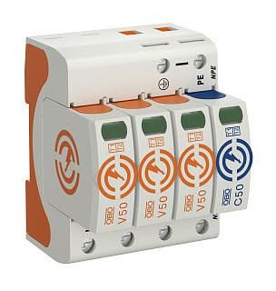 OBO Bettermann V50-3+NPE-280 3-pole with NPE 280V CombiController V50, 5093526