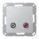 Jung MAA1021AL Multimedia connection system Cinch Audio, Series A, aluminium