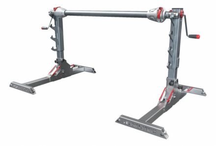 Runpotec load capacity 4,500kg max. drum width 1150mm cable drum lifter
