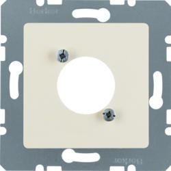 Berker 141202 Central plate for XLR circular connectorsD-series white, glossy Central plate system