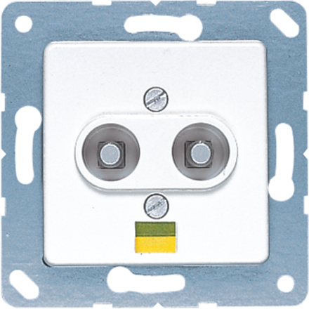 Jung 165-2WW equipotential bonding socket, thermoplastic, 50 x 50 mm, alpine white