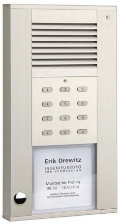 TCS ASD51010-0010 ASD51010 1 button AP silver code lock audio outdoor station ASD