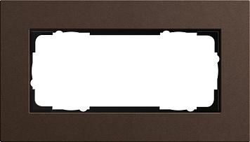 Gira 1002223 2-way cover frame without center bar Gira Esprit Lin.Mplx.Brown
