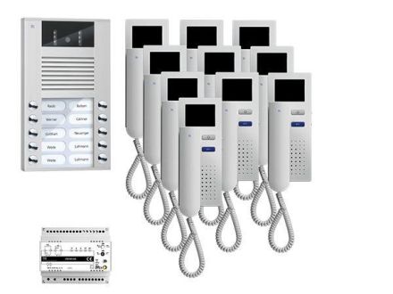 TCS PVE15100-0010 pre:pack video 10 buttons AVE+IVH3222 AP video intercom set