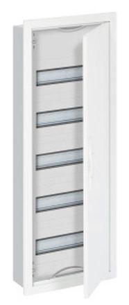ABB Striebel & John U51 small distribution board, flush-mounted 5-row, with cover frame and door, 2CPX030104R9999