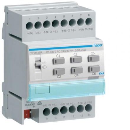 Hager TYM646R 6-way KNX heating actuator