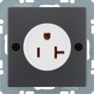 Berker 41686086 socket with protective contact 'USA/CANADA'NEMA 5-20 R anthracite including Berker Q.1/Q
