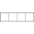 Ritto 1554170 housing 4-way, surface-mounted, white