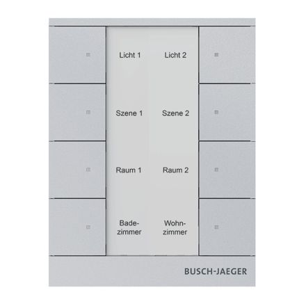 BUSCH-JAEGER SB-F-8.0.11-83 f@h pushbutton sensor tenton | 8-fold | aluminum silver