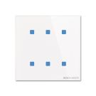 BUSCH-JAEGER TB/U6.4.11-CG KNX push button sensor Standard tacteo | 6-way, horizontal | white glass | 86x86 mm