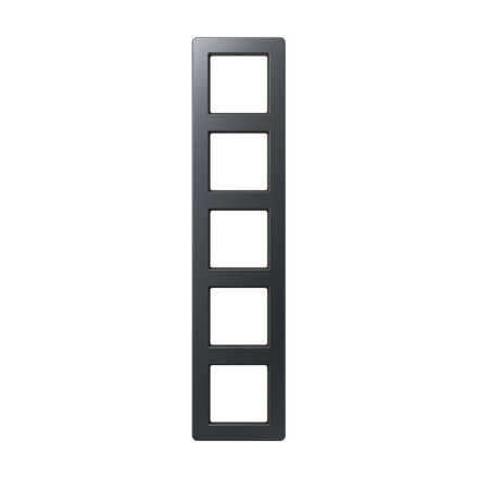 Jung AF585BFANM frame 5-way, vertical and horizontal mounting, thermoplastic painted, A FLOW, matt anthracite