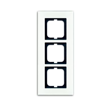 Busch-Jaeger 1723-811 cover frame, 3-way frame white glass