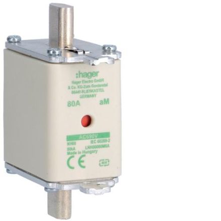 Hager LNH00080M6A NH fuse link NH00 aM 690V 80A K-detector